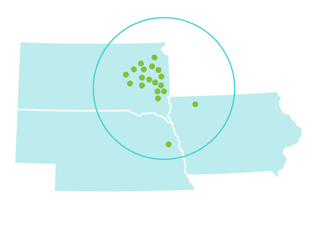 Service Area - South Dakota, Iowa, Nebraska